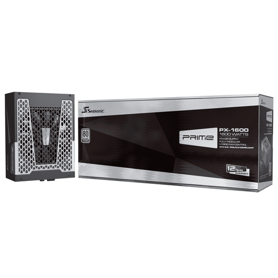 Seasonic PRIME PX-1600, 1600W 80+ Platinum, ATX 3.0 & PCIe 5.0 Ready, Full Modular, Low Noise, Premium Japanese Capacitor, Nvidia RTX 30/40 Super, AMD GPU Compatible, Ref# SSR-1600PD2