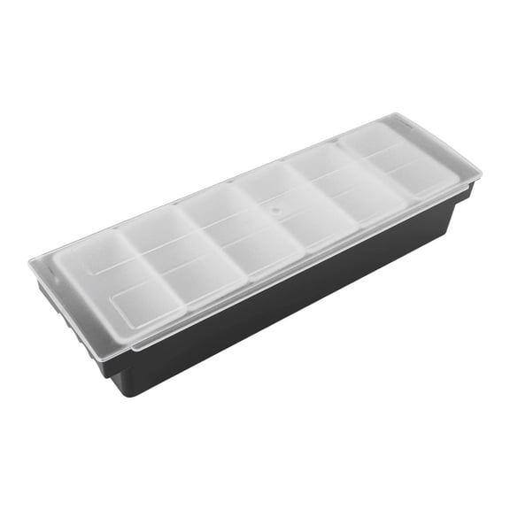 Seasoning Box, Multi Grid Design Transparent Matte Lid Condiment Caddy, Fruit Veggie Organizer with Detachable Inner Box for Kitchen Fridge Storage Salt Sugar