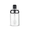 thumbnail image 1 of Seasoning Box Salt Sugar Glass Condiment Pots Transparent Storage Container with Spoon and Olive Oil Bottle with Brush for Kitchen, 1 of 8