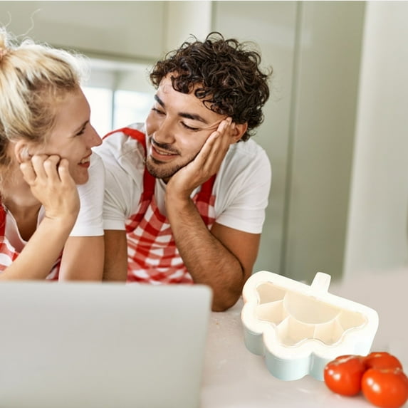 Seasoning Box,Seasoning Box Lidded Dust Proof PP Divided Kitchen Spices Container Cooking Utensils