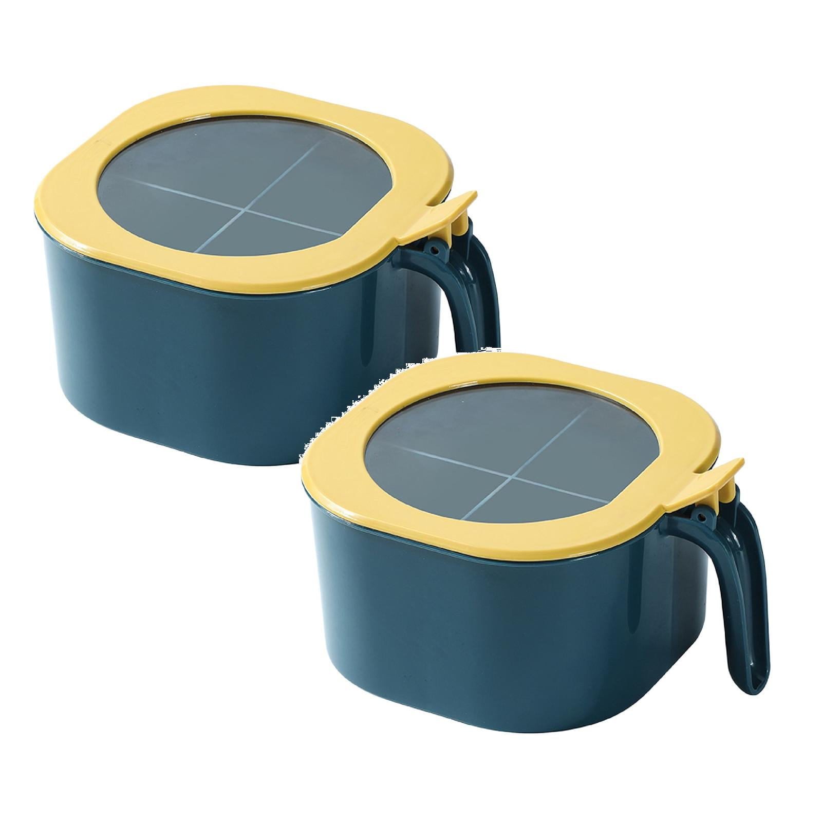 Seasoning Container Plastic Food Storage Organizer Box 4 Divided