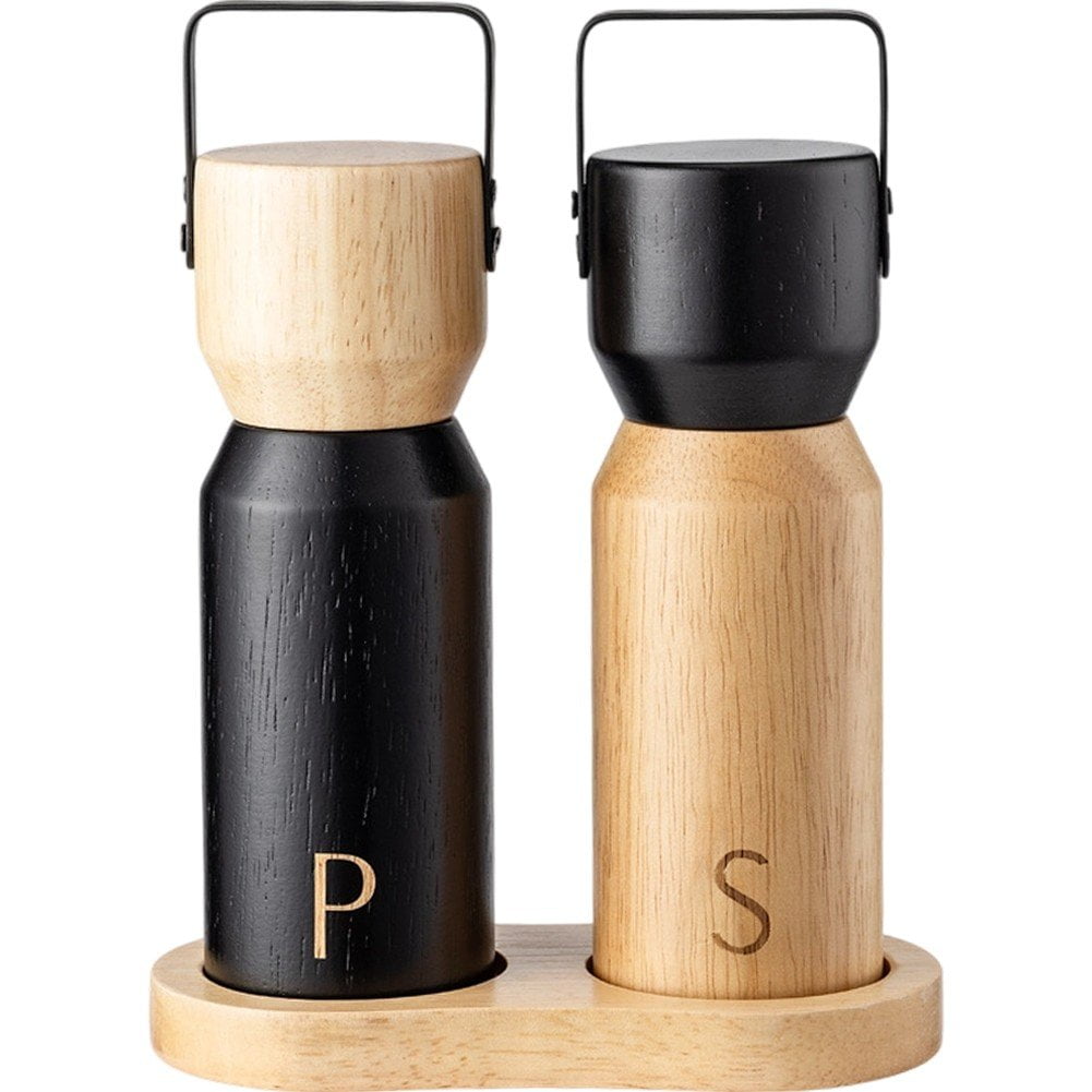 Seasoning Grinder, Salt and Pepper Grinder Set Manual Wooden Salt and Pepper Mill Set Professional Wood Mill For Home Kitchen