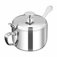 thumbnail image 1 of Seasoning Jar Sugar Bowl with Lid and Spoon Stainless Steel Coffee Seasoning Jar Condiment Pot Spice Container Canister Cruet with Lid and Spoon (Large), 1 of 6