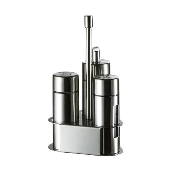 Seasoning Kitchen Set with 3 Piece Solid and Liquid Condiment Dispenser for Cooking Efficiency