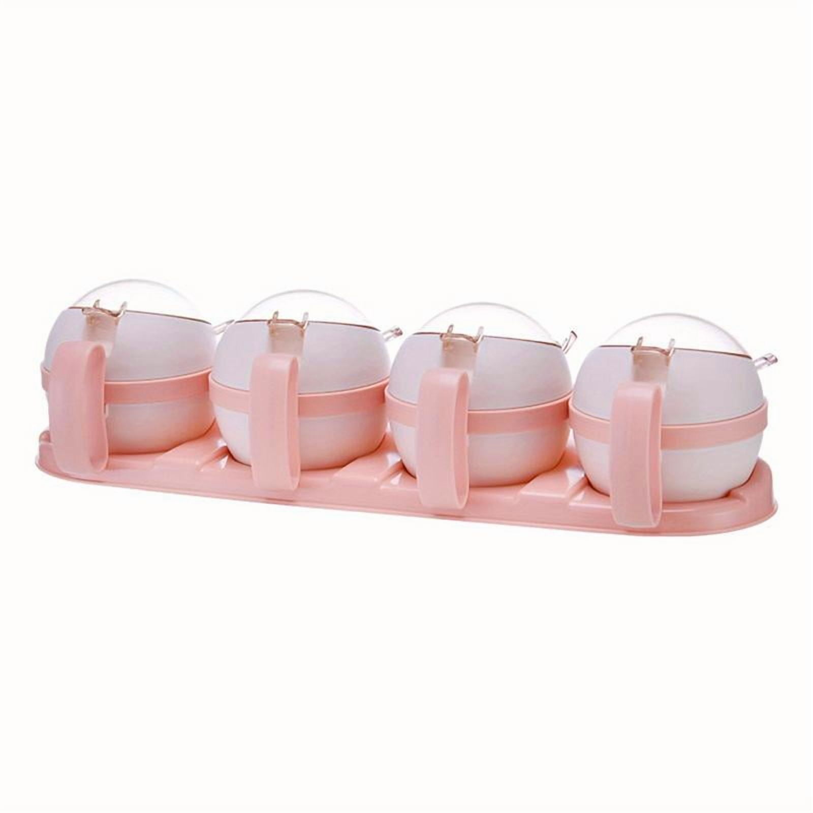 Seasoning Organizer Spice Condiments Containers with Spoon and Lid Food ...