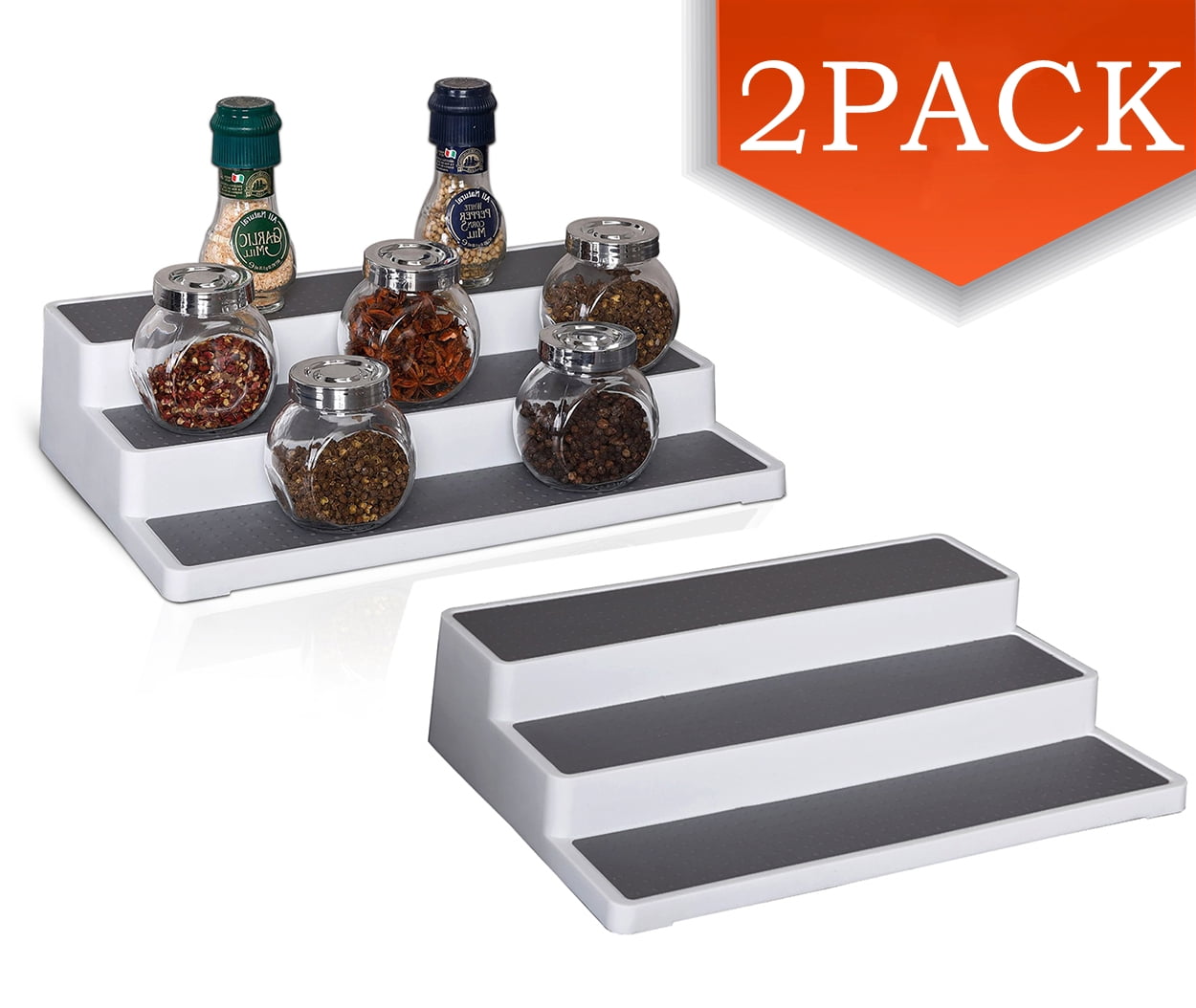 Seasoning Organizer Spice Racks NonSkid 3Tier Spice Pantry Kitchen