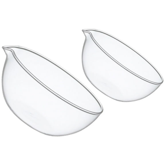 Seasoning Plates Microwave Oven Bowl Dip Dishes Dessert Containers Microwaveable Mixing Glass 2 Pcs