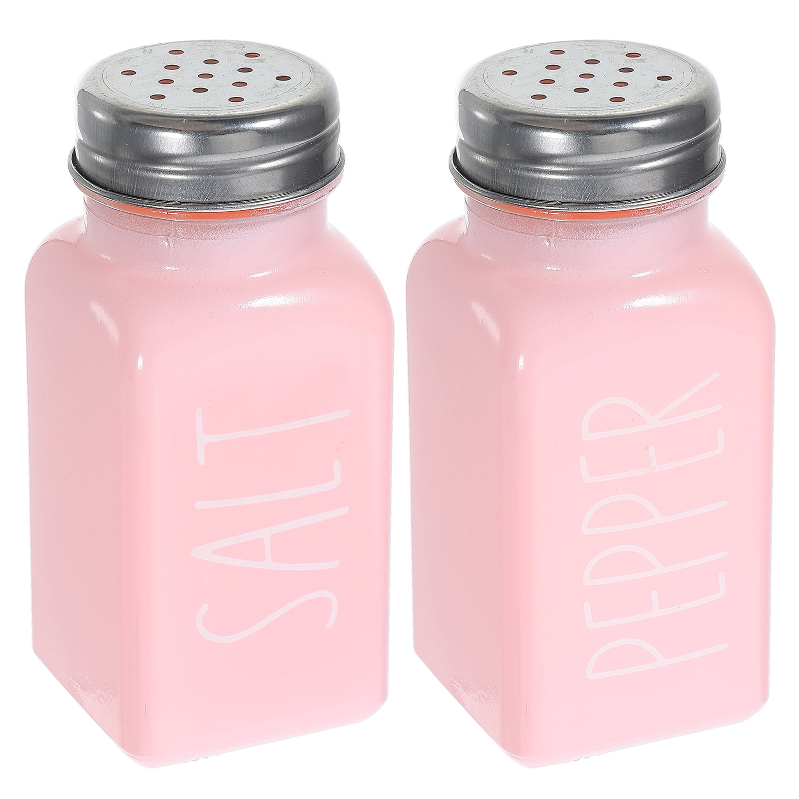 Seasoning Shaker Salt And Pepper Shaker Kitchen Spice Bottle Shaker Barbecue Pink Glass