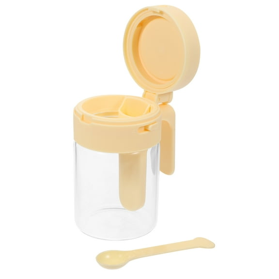 Seasoning Shaker Salt Cup Bottle Seller with Lid Kettles Jars Travel Beige