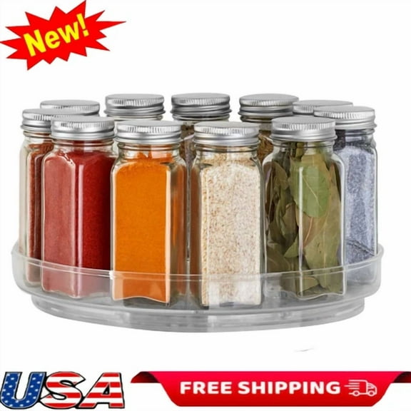 Seasoning Spice Organizer Storage Holder Turntable Modular 360° Rotation Kitchen