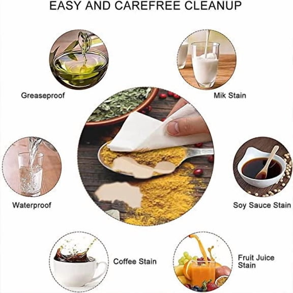 Seasoning Square Tablecloth, Waterproof Fitted Table Cloth for Outdoor Indoor Picnic, Kitchen Seasoning Theme Wipeable Elastic Polyester Table Cover, Fits Tables up to 52" Square