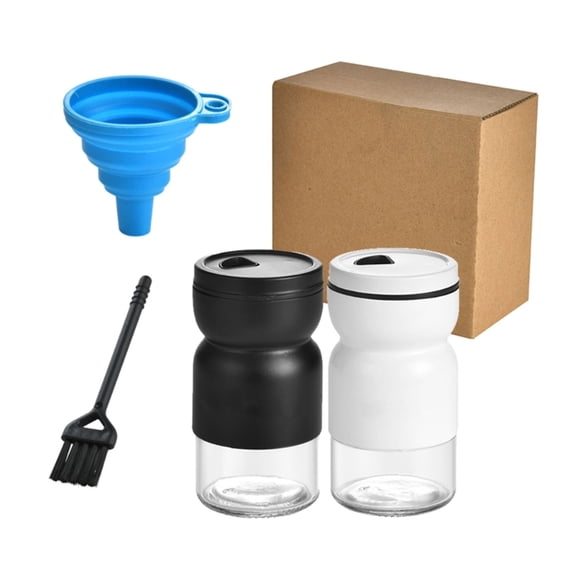 Seasonings Container Set Practical Condiment Storage Holder Bottle Condiment Set with Cover Brush and Labels