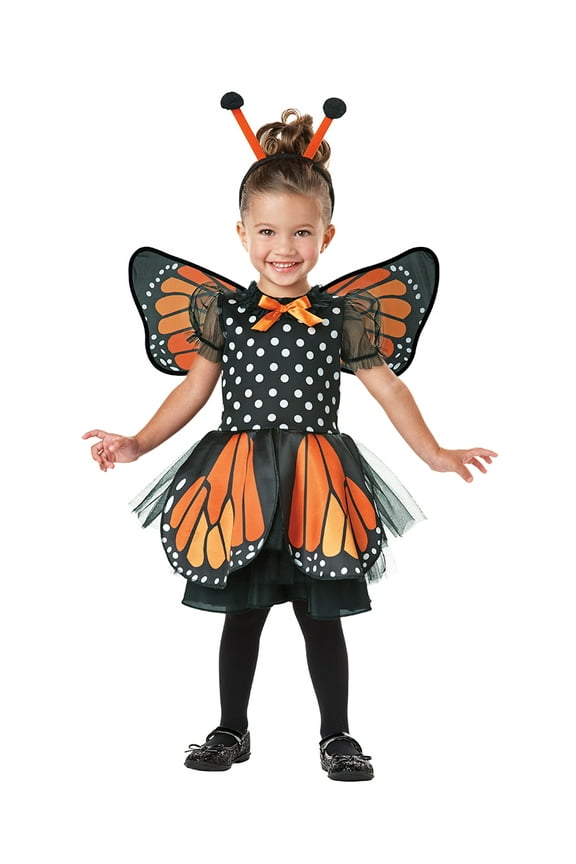 Beautiful Butterfly Pretend Play Costume for Toddler 2-4T Color Orange