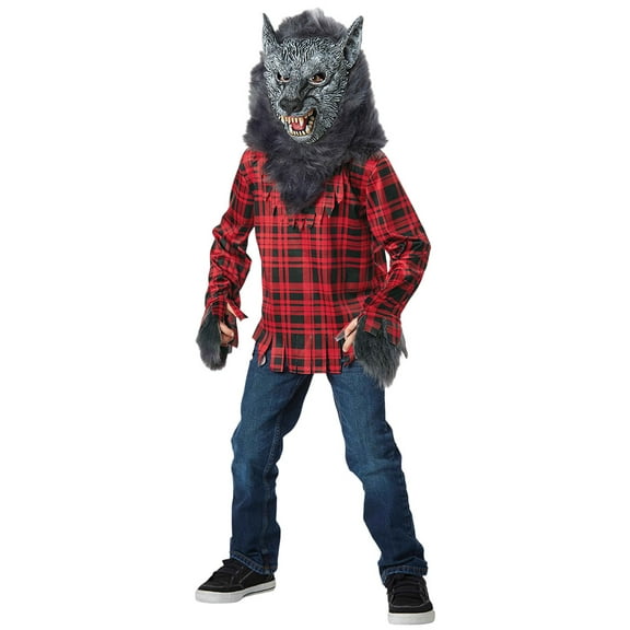Seasons Boys Gray Full Moon Werewolf Costume L(12-14 US)