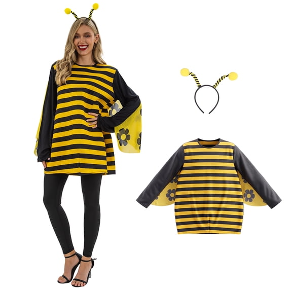 Seasons Bumble Bee Costume for Women, Novelty Animal Halloween Outfits, One Size