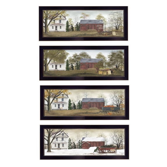 TrendyDecor4U Season'S Collection 4-Piece Vignette Wall Art V910-712