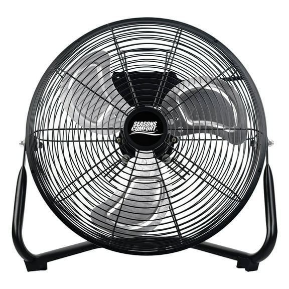 Seasons Comfort 14-In. 3-Speed High-Velocity Heavy-Duty Floor Fan, FHV14, Black, FHV14