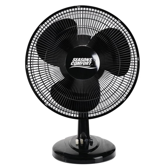 Seasons Comfort 16 Inch Oscillating Tabletop Fan, 3 Speeds, Adjustable Tilt - FTT16