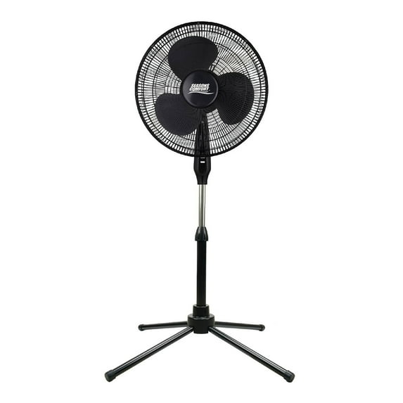 Seasons Comfort 18 Inch Oscillating Pedestal Fan, 3 Speeds, Adj Height - FPD18B