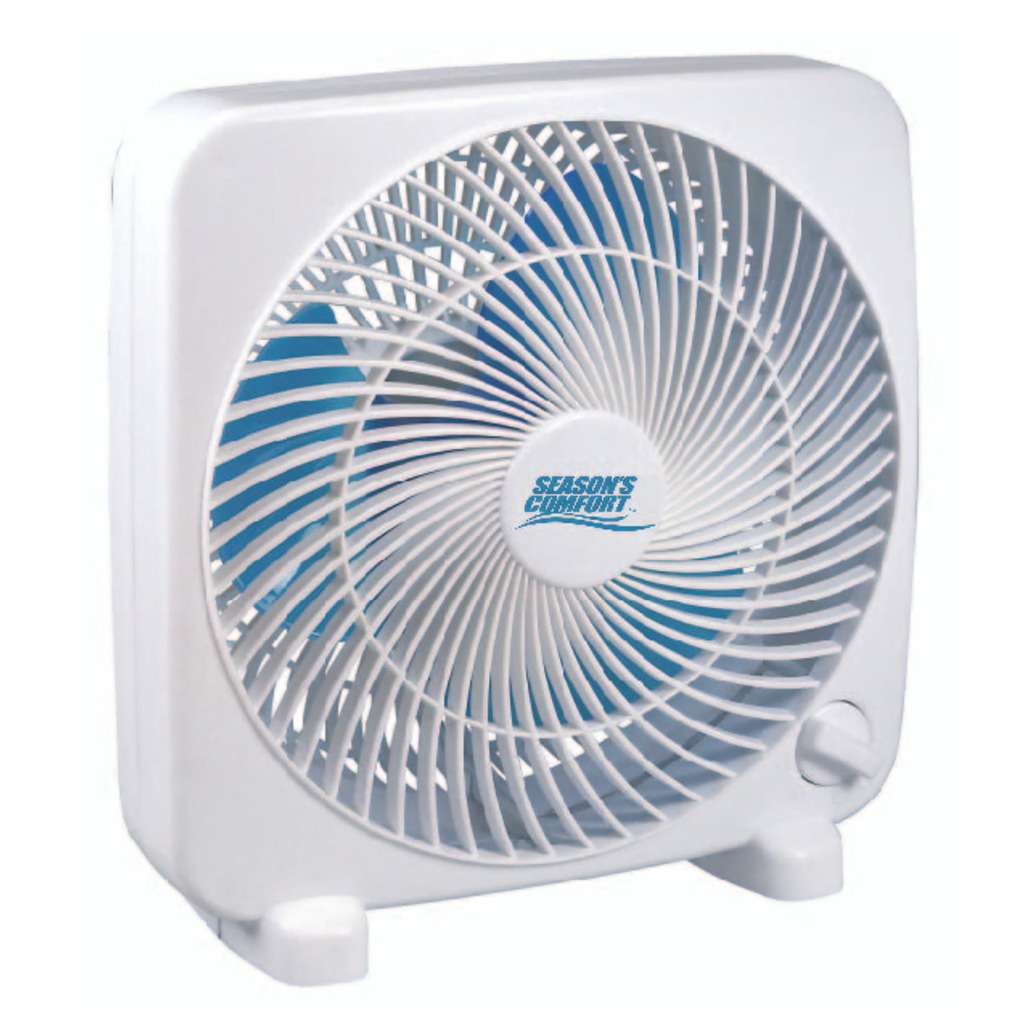 Seasons Comfort 9-In. 3-Speed Personal Portable Box Fan, FBX9, White, FBX9