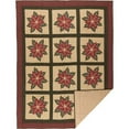 thumbnail image 1 of Seasons Crest 42589 68 x 86 in. National Quilt Museum Poinsettia Block Quilt - Twin, 1 of 5