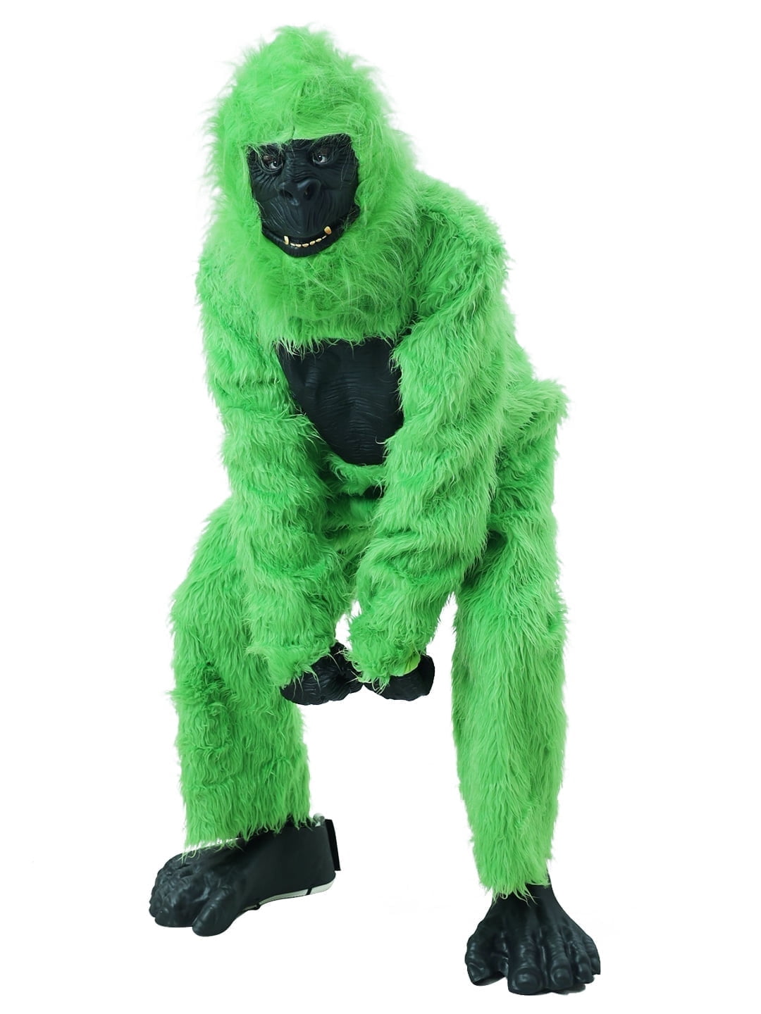 Seasons Deluxe Gorilla Costume with Feet, UV Black Light Reactive