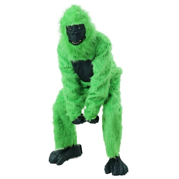 Seasons Deluxe Gorilla Costume with Feet, UV Black Light Reactive, Adult One Size