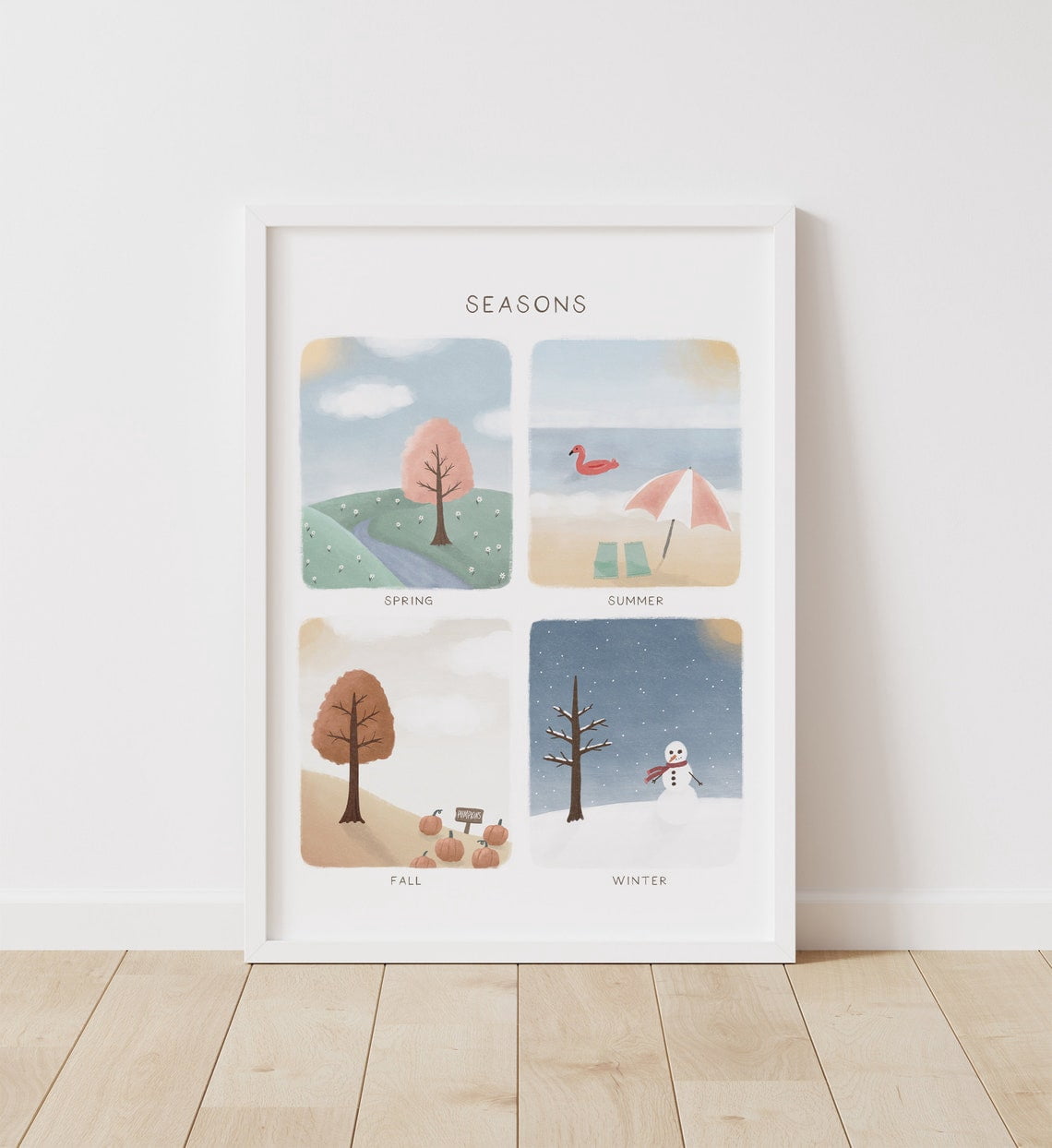 Seasons Educational Wall Art Montessori Homeschool Decor Teacher ...