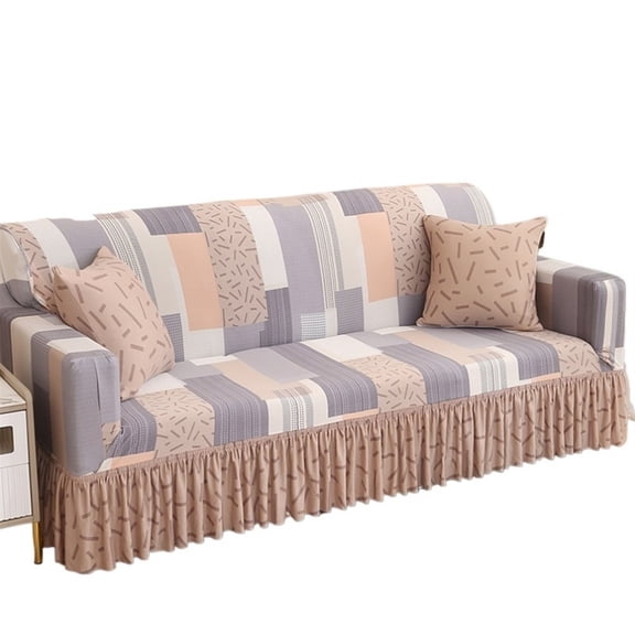 Seasons Elastic Double Armrest Skirt Sofa Cover 1/2/3/4/5 Sofa Covers Sofa Covers For Living Room Couch