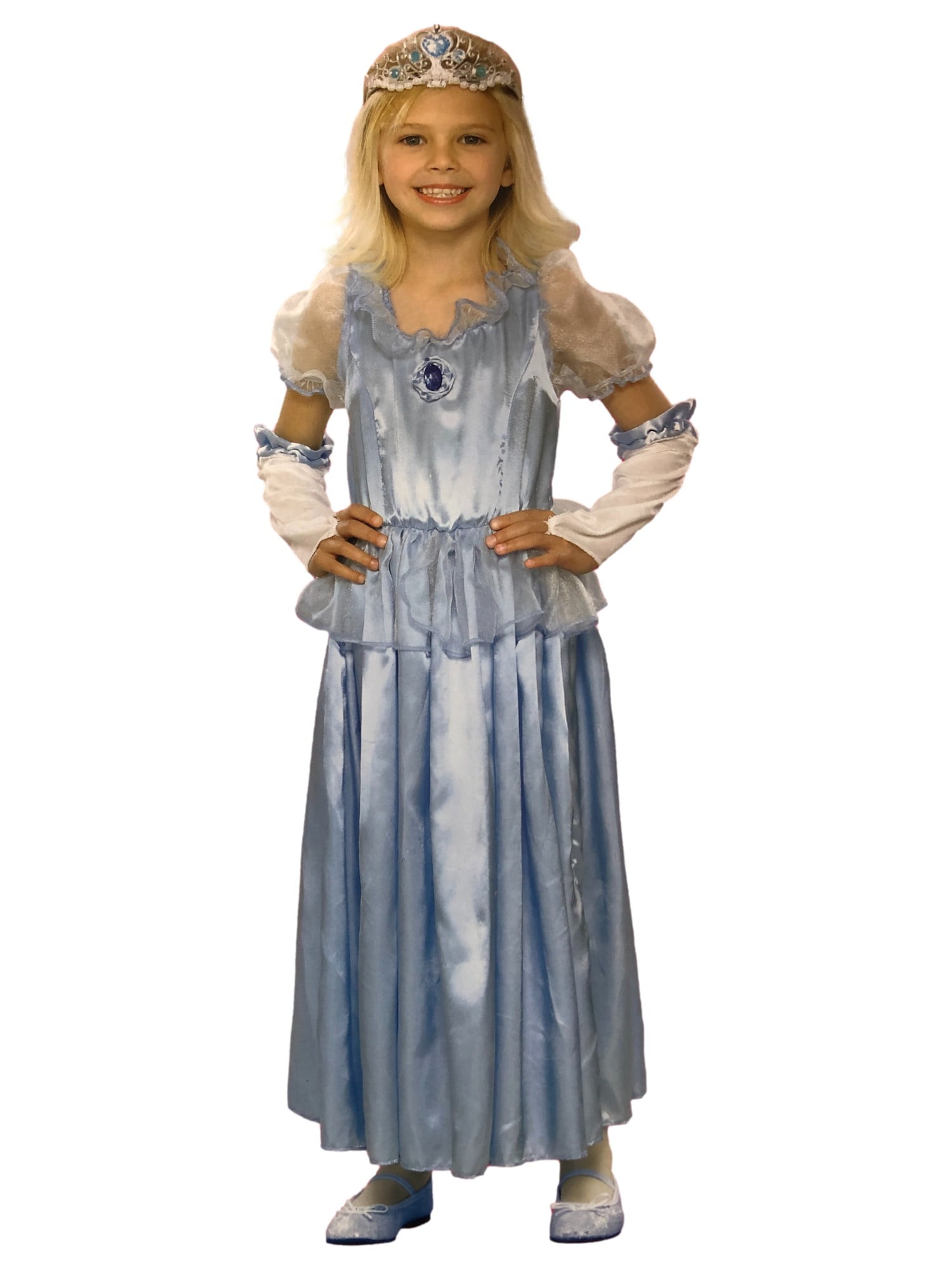 Green Princess Dress For Girls With Long Sleeve Halloween Costume