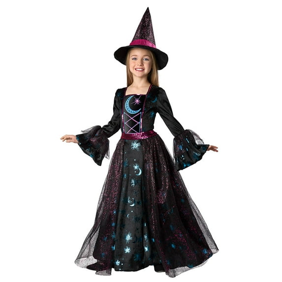 Seasons Girls Light Up Deluxe Moonlight Witch Costume L(10-12 US)