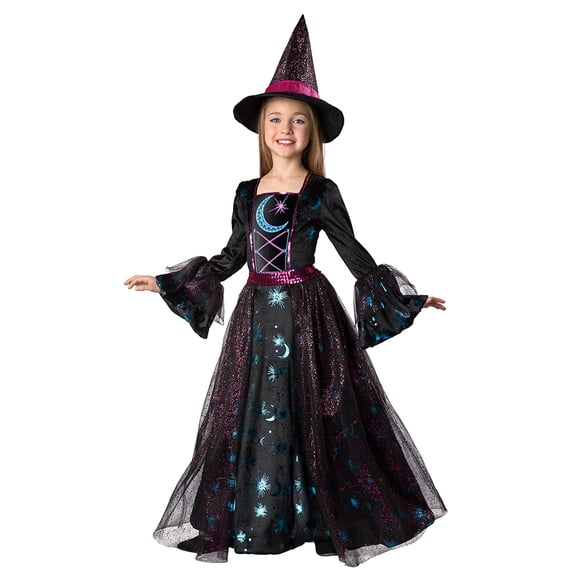 Seasons Girls Light Up Deluxe Moonlight Witch Costume L(10-12 US)