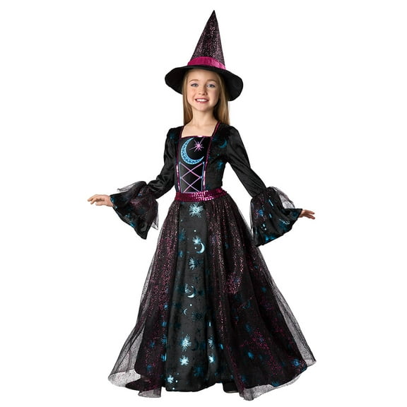Seasons Girls Light Up Deluxe Moonlight Witch Costume S(4-6 US)