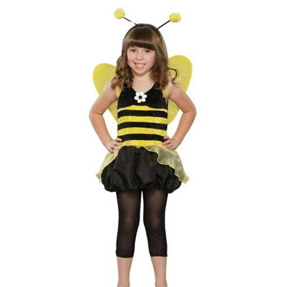 Seasons Girls Queen Honeybee Costume Bee Dress & Wings Small (5-7)