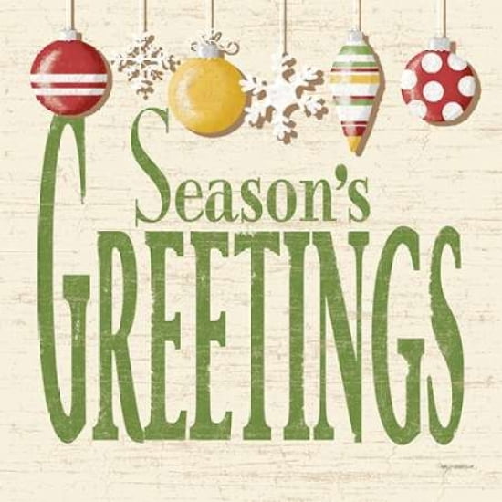 Seasons Greetings Canvas Art - Kathy Middlebrook (24 x 24)