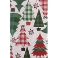 thumbnail image 1 of Seasons Greetings Plaid Christmas Trees Vinyl Flannel Backed Tablecloth 52"x70" Oblong, 1 of 4