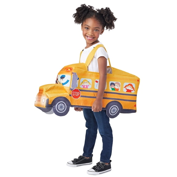 Seasons Halloween Costume Light And Sound School Bus Costume for 3-5 years Child