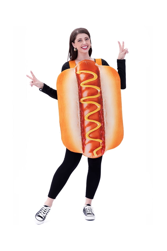 Halloween Hot Dog Costume Cosplay For Adult, One Size