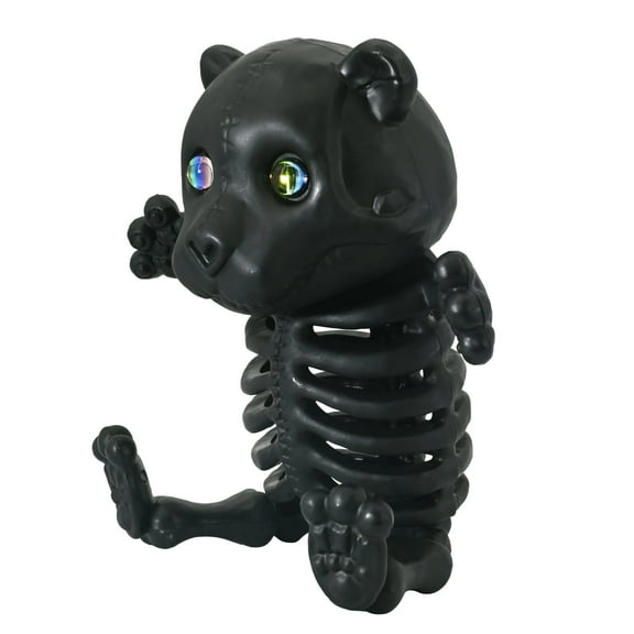 Seasons Large Halloween Teddy Bear Skeleton Decoration with Crystal Eyes, Skeleton Decor