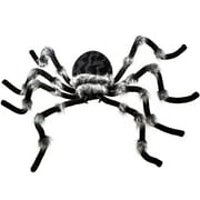 Seasons Ltd Light-Up Hairy Black Spider, Indoor or Outdoor Halloween Decoration, 7 1/2ft Wide, Batteries Included