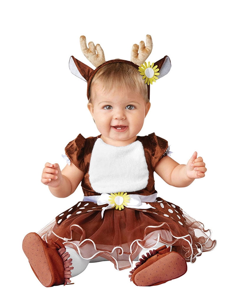 Seasons Reindeer Costume Dress and Headband Antlers Brown,12-18 Months