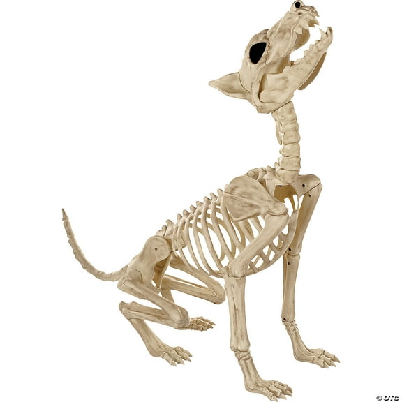 Howling Wolf Skeleton – Creepy Halloween Haunted House Decoration Prop