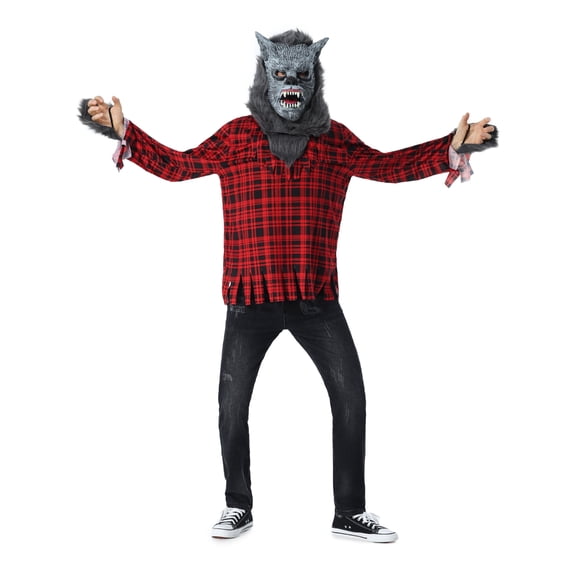 Seasons Werewolf Adult Costume, Realistic Full Moon Wolf Halloween Theme for Costume Parties and Cosplay