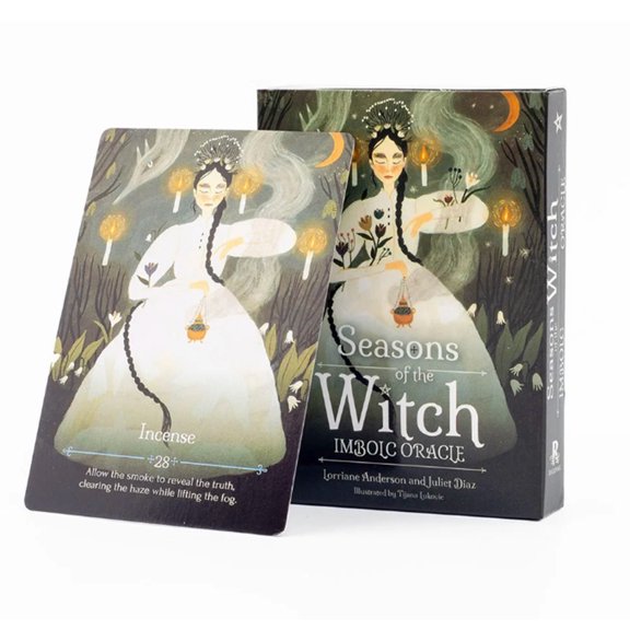 Seasons of The Witch Imbolc Oracle Tarot Board Game 44 Cards for Spiritual Guidance 10.4*7.3cm