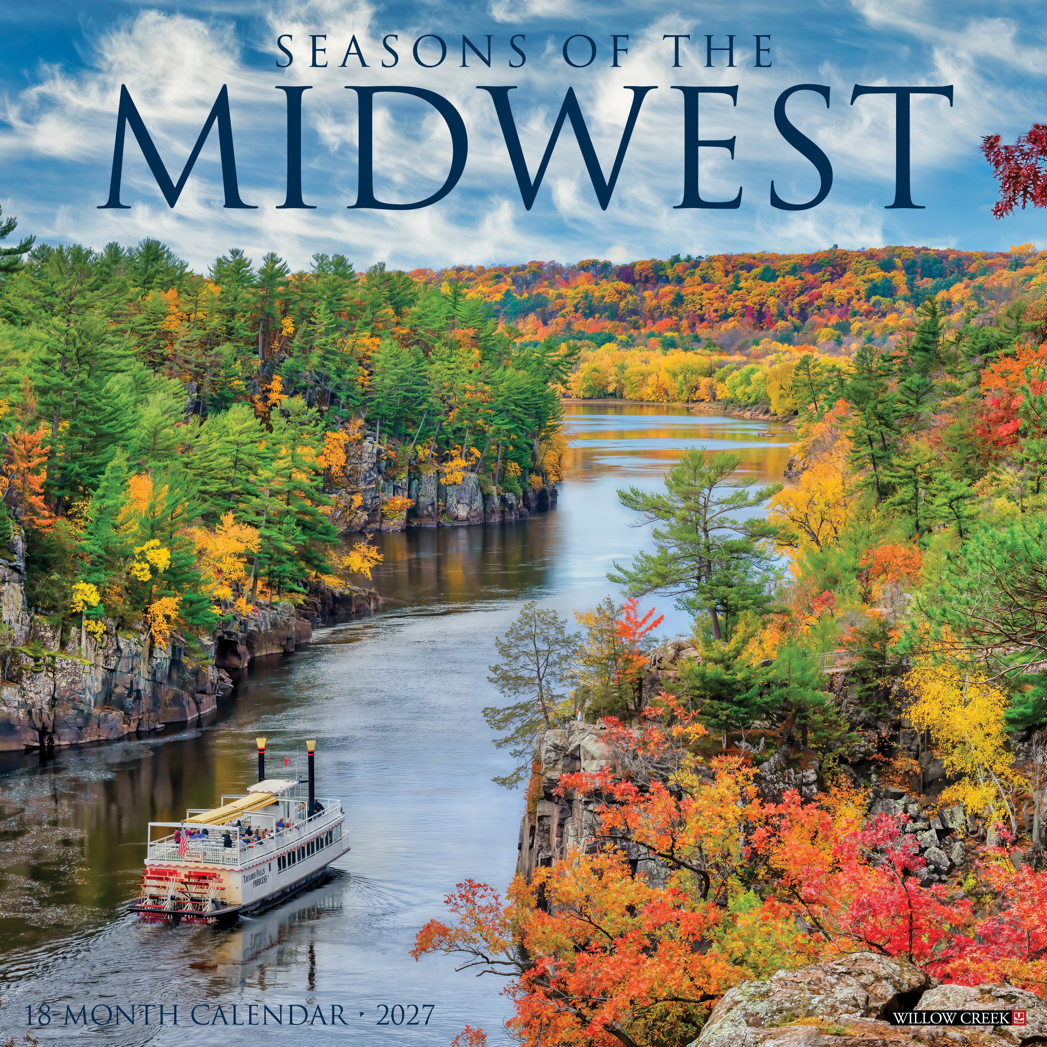 Willow Creek Press, Seasons of the Midwest 2027 Wall Calendar