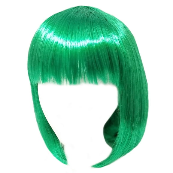 SeasonsTrading 12 Short Green Bob Wig - Women Cosplay Costume Party
