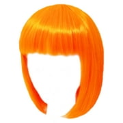 SeasonsTrading 12  Short Orange Bob Wig - Women Cosplay Costume Party