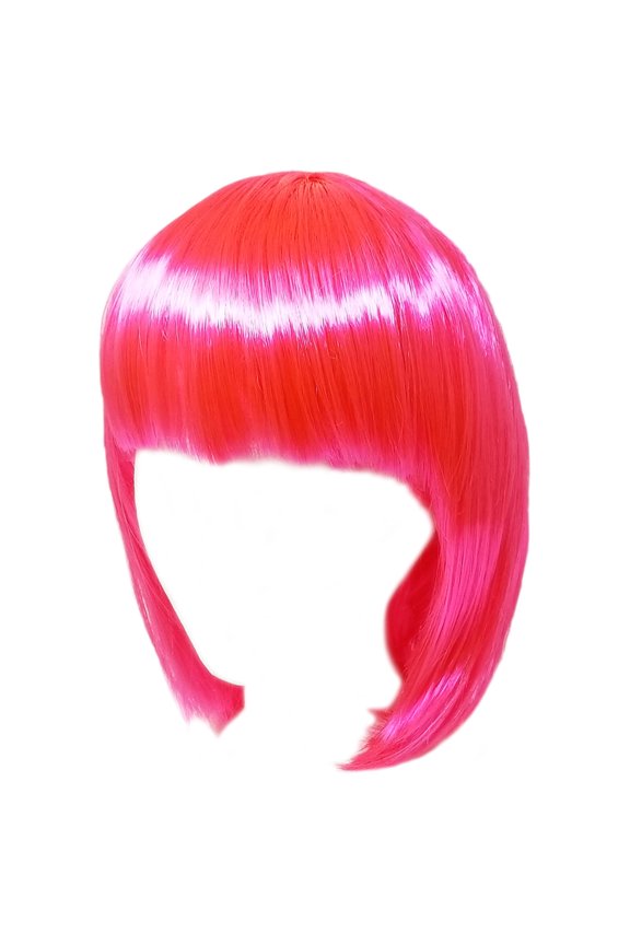 12” Short Pink Bob Wig - Women Cosplay Costume Party