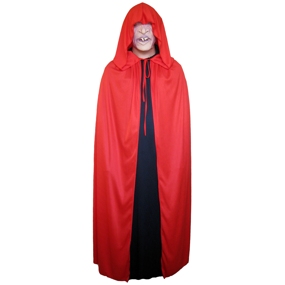 Smiffys Red Hooded Cape For Kids - One Size Fits Small To Medium Child