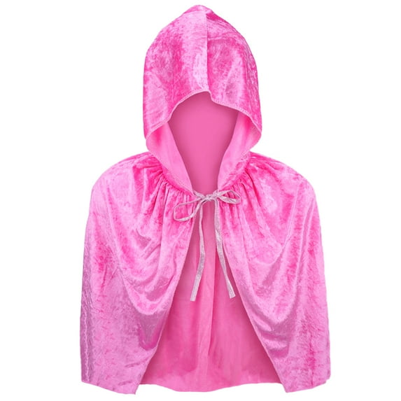 SeasonsTrading Adult Pink Velvet Hooded Cape Capelet - Princess FairyTale Fantasy Costume, Halloween, Cosplay, Party, Christmas, Cruise